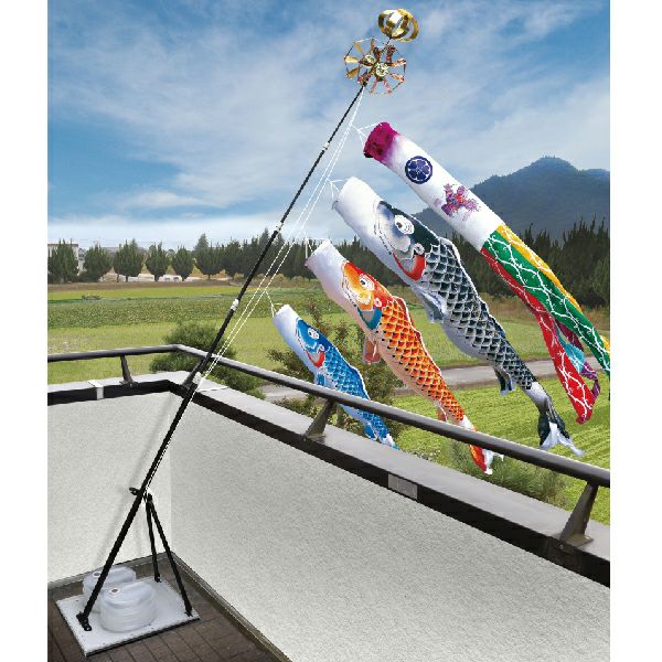 風舞い鯉1.2M6点【ﾌﾟﾚﾐｱﾑﾍﾞﾗﾝﾀﾞｽﾀﾝﾄﾞｾｯﾄ】 | 風舞い | 人形の東玉