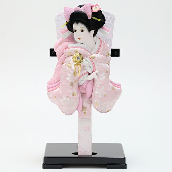 正月飾り 羽子板「壁掛け：9号美月/ブラウン」 | 壁掛け額入り | 人形