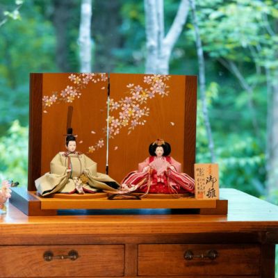 雛人形草木染 親王飾り はなもも