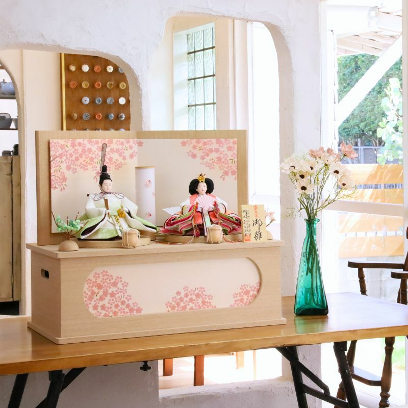 雛人形草木染 収納飾り あん