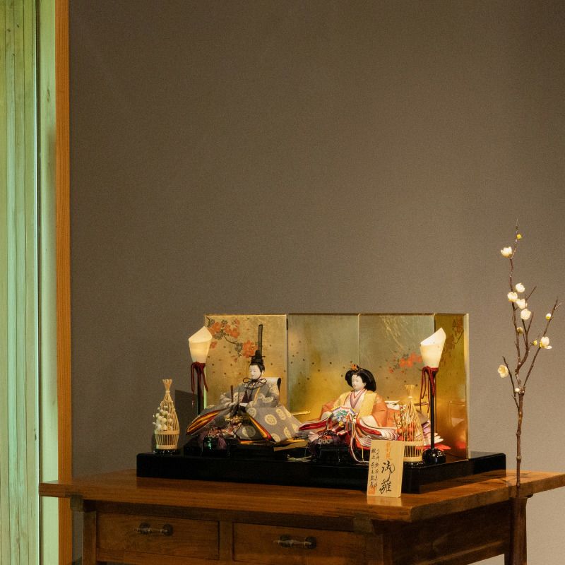 雛人形龍村裂 親王飾り 糸屋輪宝